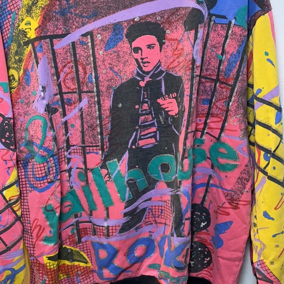 Rare 80s ELVIS PRESLEY pullover Sweatshirt SZ LG - Picture 9 of 9